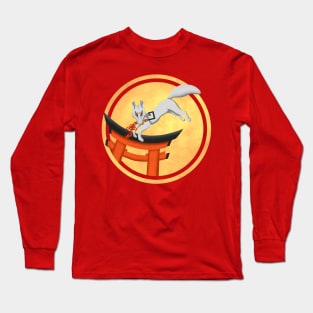 Golden Mirror Inari Shrine Kitsune Long Sleeve T-Shirt